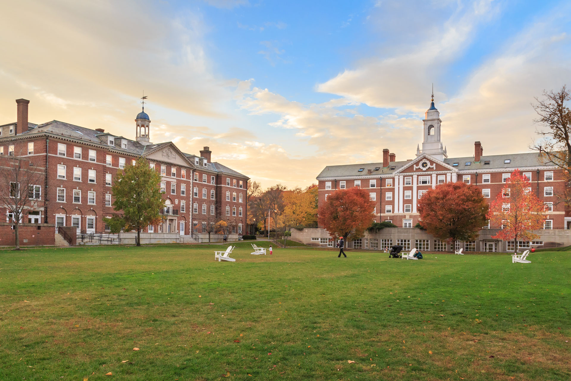 Harvard-files-lawsuit-against-Trump-administration Moors Hall on Harvard University campus in Fall.
