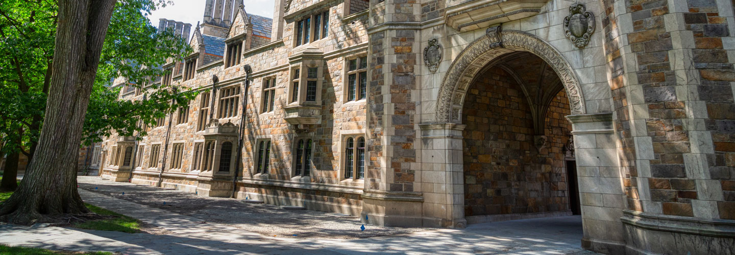 One of the five buildings that comprise the Cook Law Quadrangle on the University of Michigan campus.